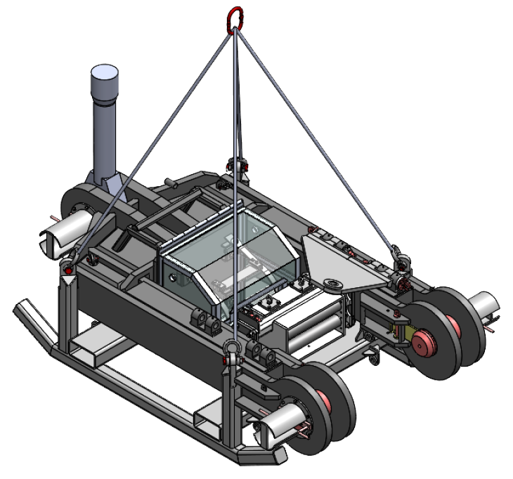 PowerWire lift frame, isometric view